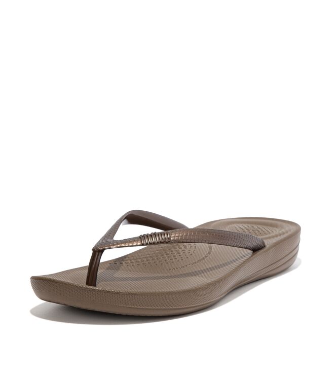 FitFlop iqushion ergonomic flip-flops tpu bronze Direct leverbaar uit de webshop van www.meijerink-schoenen.nl/