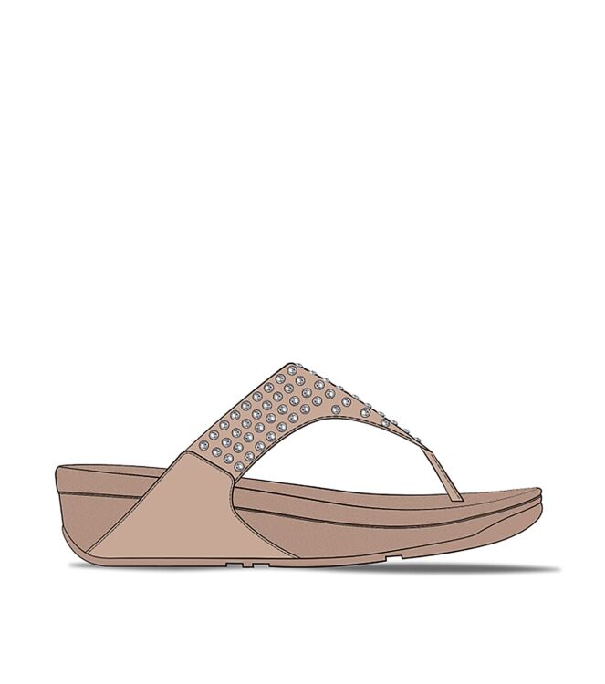 FitFlop lulu maxi-crystal toe-post sandals classic beige Direct leverbaar uit de webshop van www.meijerink-schoenen.nl/