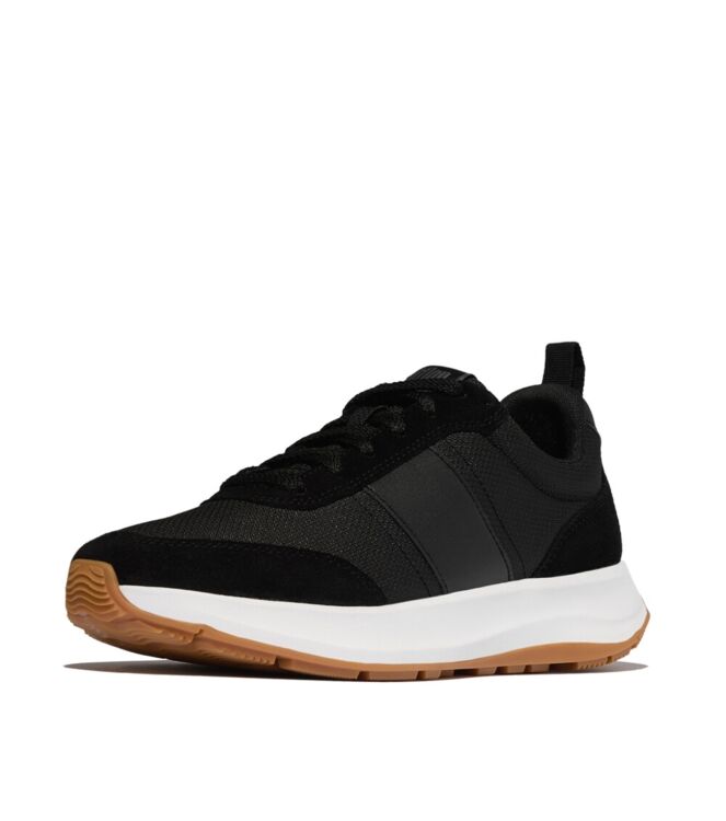 FitFlop f-mode flow mens suede-mix sneakers black Direct leverbaar uit de webshop van www.meijerink-schoenen.nl/