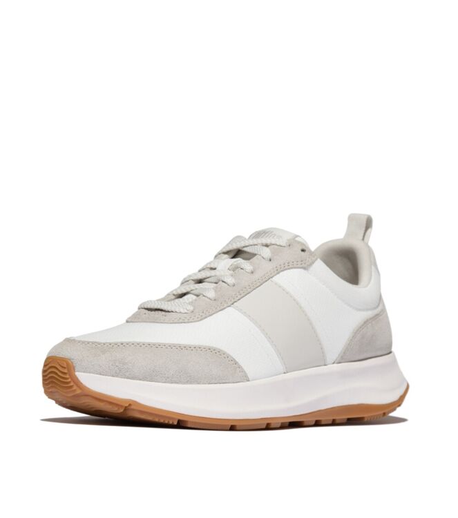 FitFlop f-mode flow mens suede-mix sneakers urban white/clay grey Direct leverbaar uit de webshop van www.meijerink-schoenen.nl/