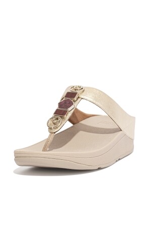 FitFlop Fino Stone Trim Toe-Post Sandals 