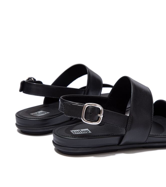 FitFlop gracie leather back-strap sandals all black Direct leverbaar uit de webshop van www.meijerink-schoenen.nl/