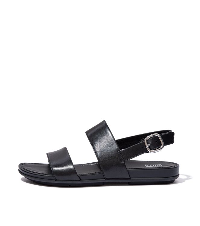 FitFlop gracie leather back-strap sandals all black Direct leverbaar uit de webshop van www.meijerink-schoenen.nl/