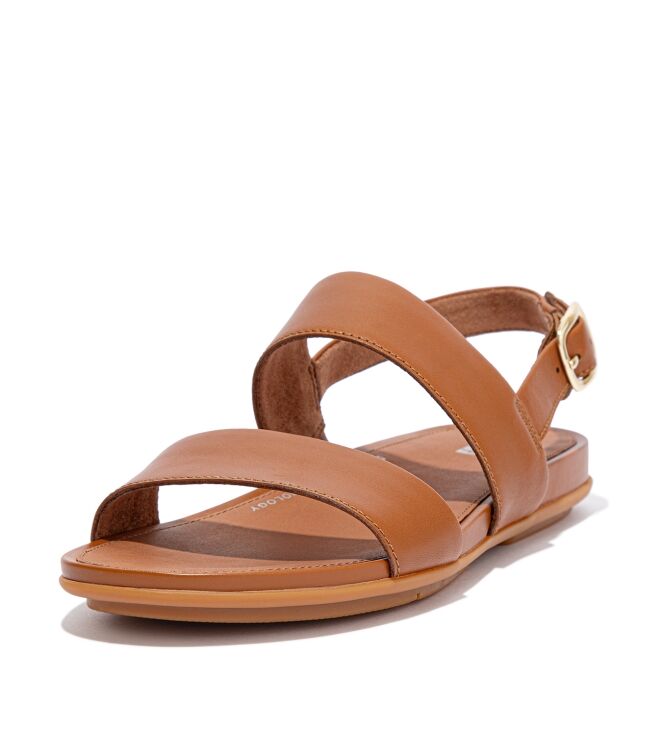 FitFlop<sup>TM</sup> gracie leather back-strap sandals light tan Direct leverbaar uit de webshop van www.meijerink-schoenen.nl/
