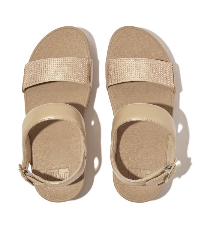 FitFlop lulu sandal - hotfix latte beige Direct leverbaar uit de webshop van www.meijerink-schoenen.nl/