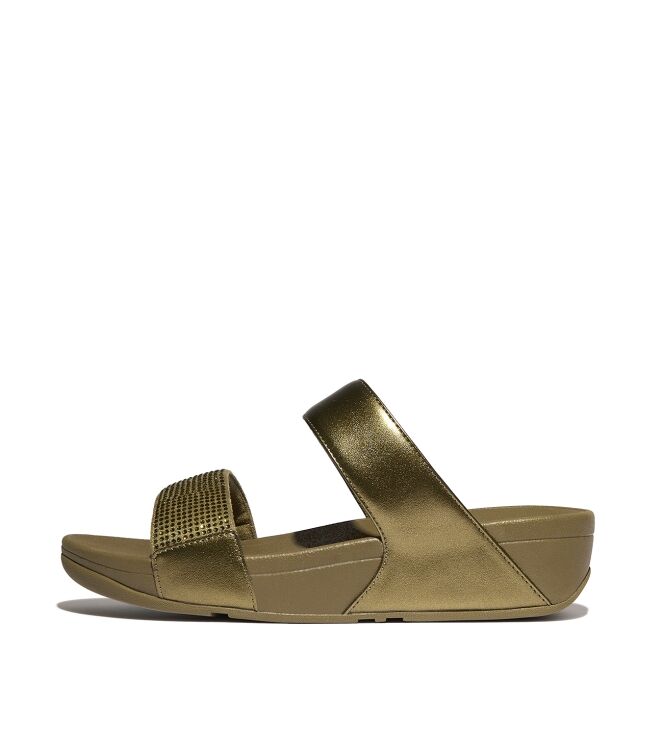 FitFlop lulu slide - hotfix camo-green Direct leverbaar uit de webshop van www.meijerink-schoenen.nl/