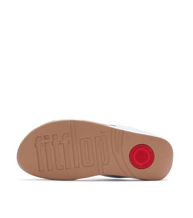 FitFlop lulu slide - hotfix steeled silver Direct leverbaar uit de webshop van www.meijerink-schoenen.nl/