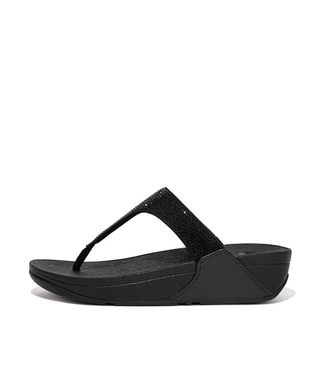 FitFlop lulu toepost - hotfix all black Direct leverbaar uit de webshop van www.meijerink-schoenen.nl/