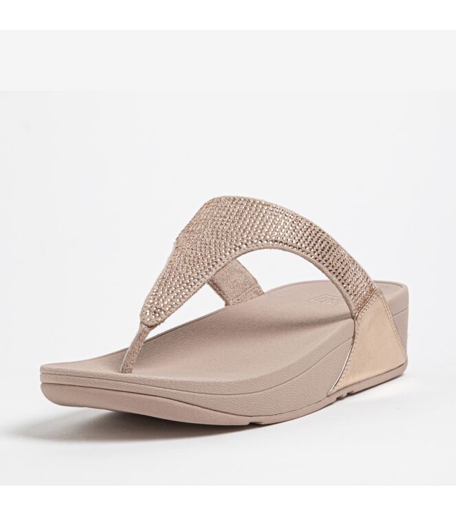 FitFlop lulu toepost - hotfix rose gold Direct leverbaar uit de webshop van www.meijerink-schoenen.nl/
