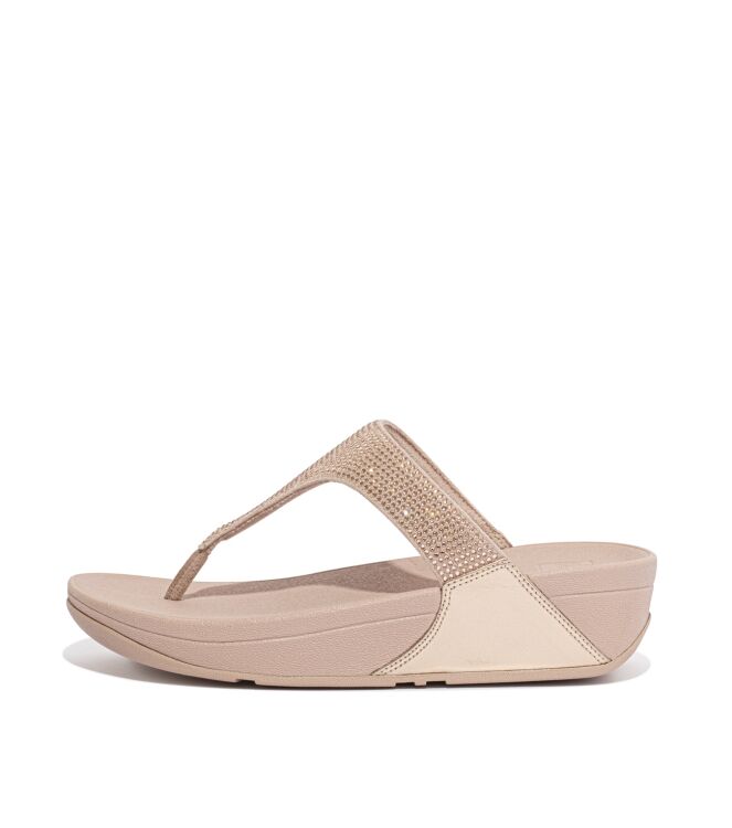 FitFlop lulu toepost - hotfix rose gold Direct leverbaar uit de webshop van www.meijerink-schoenen.nl/