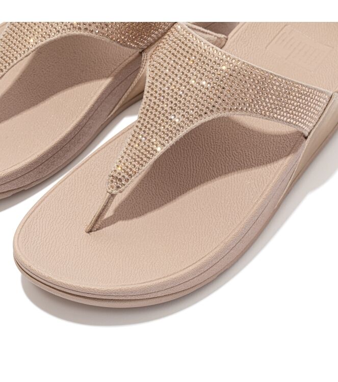 FitFlop lulu toepost - hotfix rose gold Direct leverbaar uit de webshop van www.meijerink-schoenen.nl/