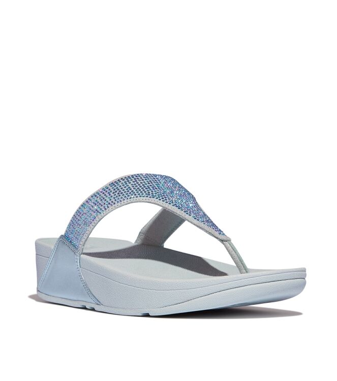 FitFlop lulu toepost - hotfix quiet blue Direct leverbaar uit de webshop van www.meijerink-schoenen.nl/
