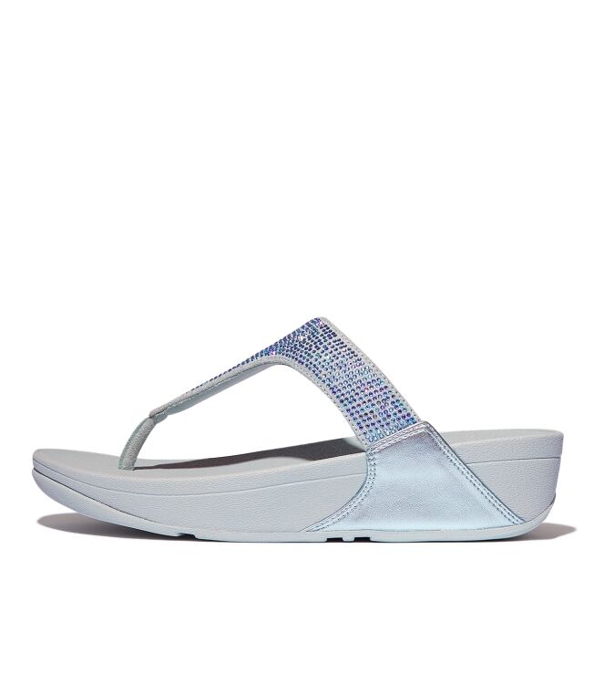 FitFlop lulu toepost - hotfix quiet blue Direct leverbaar uit de webshop van www.meijerink-schoenen.nl/
