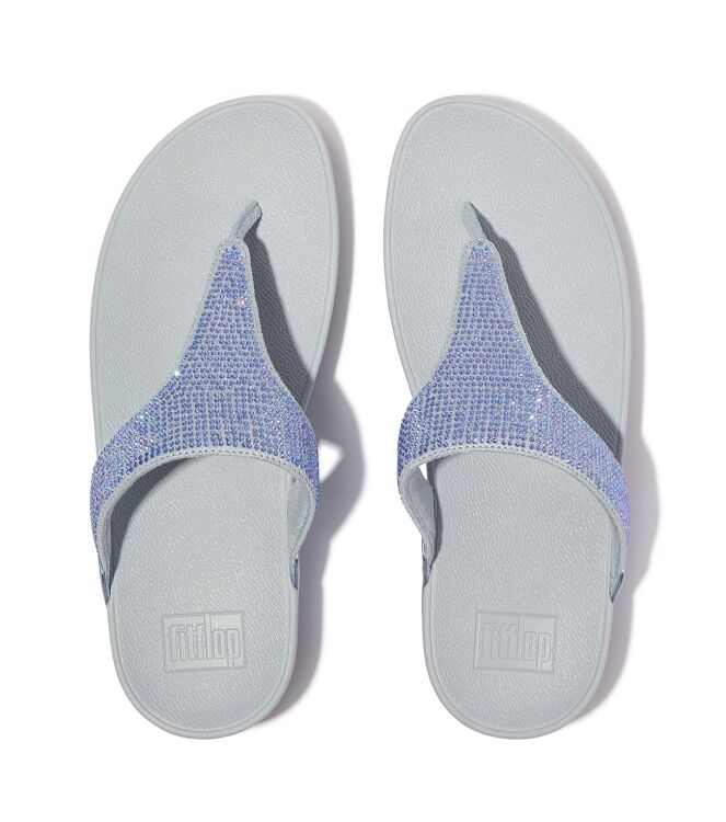 FitFlop lulu toepost - hotfix quiet blue Direct leverbaar uit de webshop van www.meijerink-schoenen.nl/