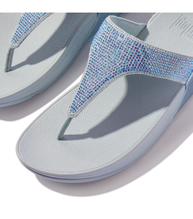 FitFlop lulu toepost - hotfix quiet blue Direct leverbaar uit de webshop van www.meijerink-schoenen.nl/