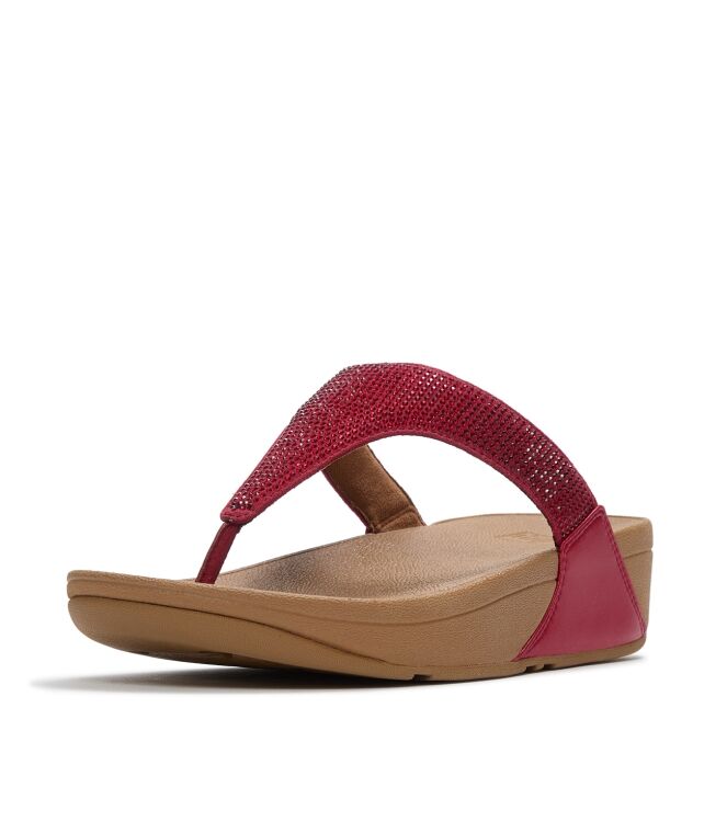 FitFlop lulu toepost - hotfix burnt berry Direct leverbaar uit de webshop van www.meijerink-schoenen.nl/