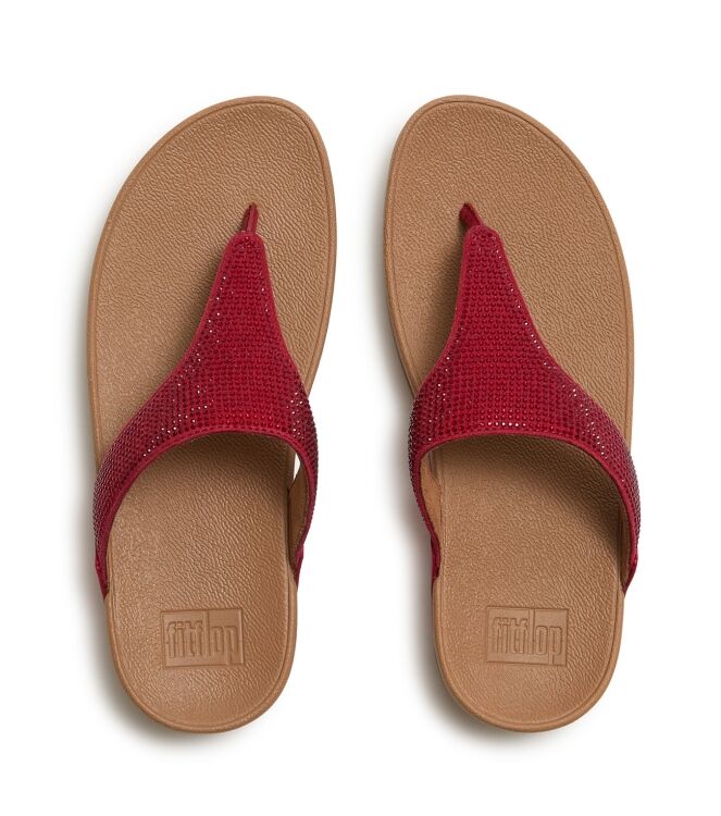 FitFlop lulu toepost - hotfix burnt berry Direct leverbaar uit de webshop van www.meijerink-schoenen.nl/