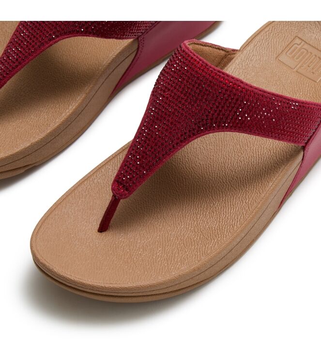 FitFlop lulu toepost - hotfix burnt berry Direct leverbaar uit de webshop van www.meijerink-schoenen.nl/