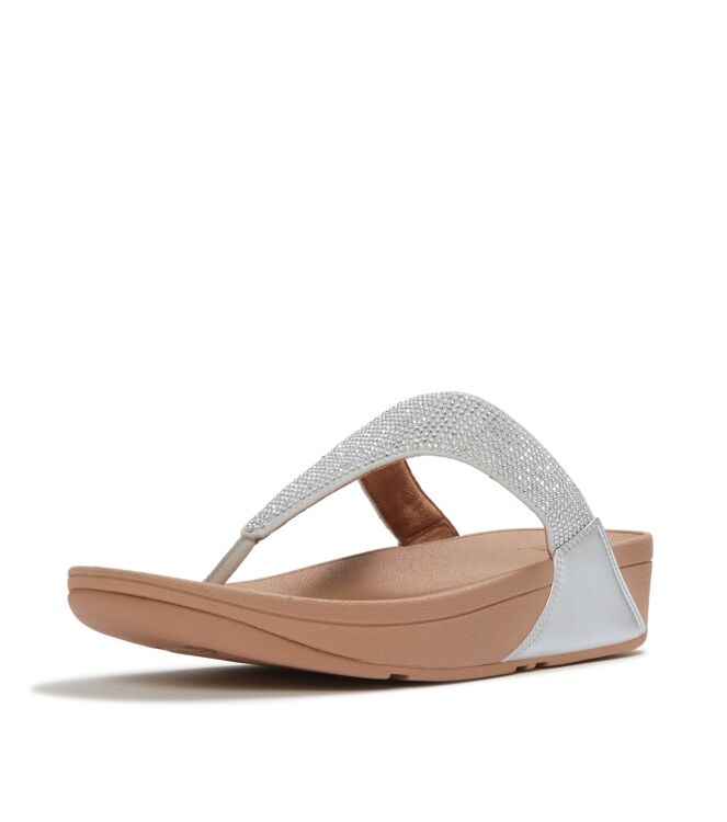 FitFlop lulu toepost - hotfix steeled silver Direct leverbaar uit de webshop van www.meijerink-schoenen.nl/