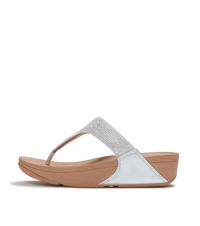 FitFlop lulu toepost - hotfix steeled silver Direct leverbaar uit de webshop van www.meijerink-schoenen.nl/