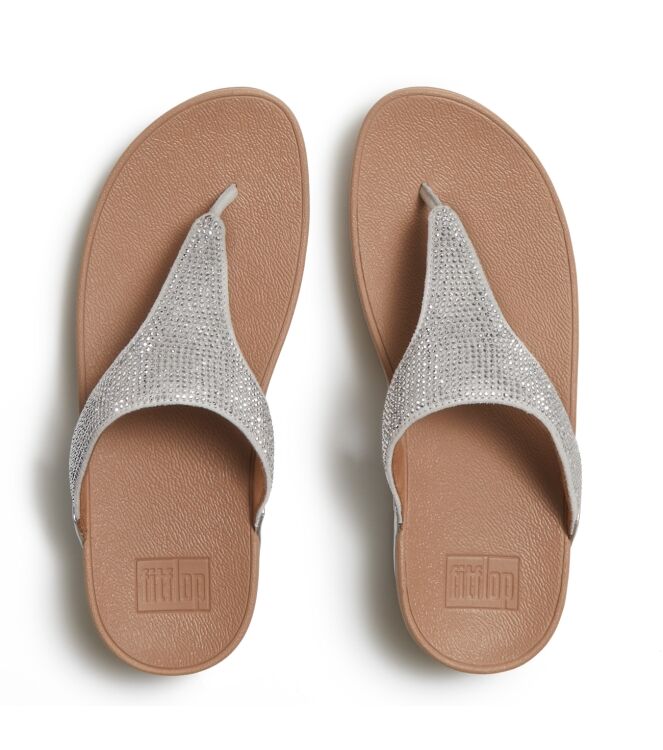 FitFlop lulu toepost - hotfix steeled silver Direct leverbaar uit de webshop van www.meijerink-schoenen.nl/