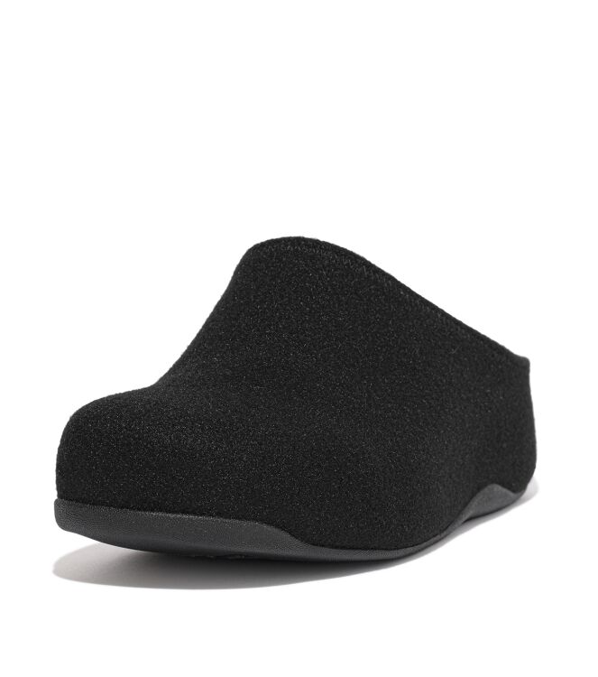 FitFlop shuv - felt all black Direct leverbaar uit de webshop van www.meijerink-schoenen.nl/