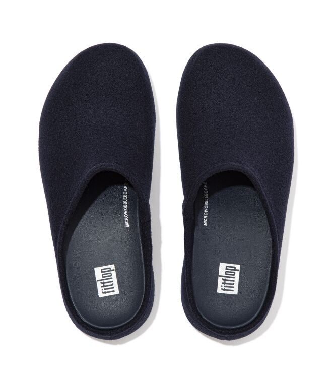 FitFlop shuv - felt midnight navy Direct leverbaar uit de webshop van www.meijerink-schoenen.nl/