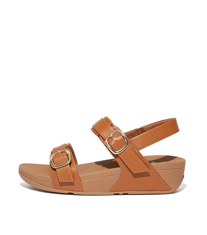 FitFlop lulu adjustable sandal - leather light tan Direct leverbaar uit de webshop van www.meijerink-schoenen.nl/