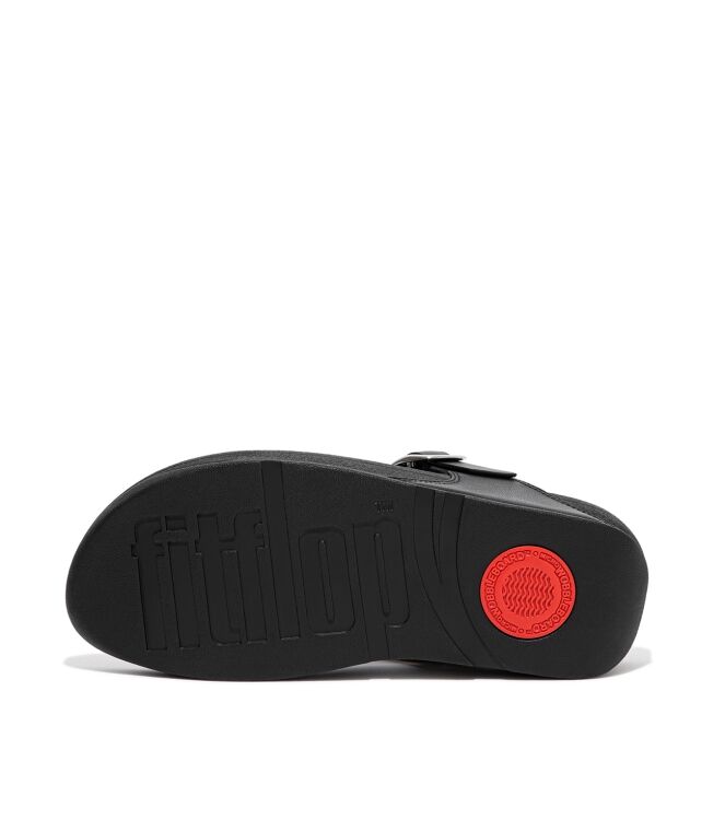 FitFlop lulu adjustable toe post - leather all black Direct leverbaar uit de webshop van www.meijerink-schoenen.nl/