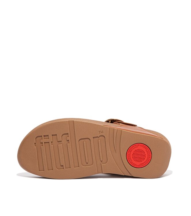 FitFlop lulu adjustable toe post - leather light tan Direct leverbaar uit de webshop van www.meijerink-schoenen.nl/