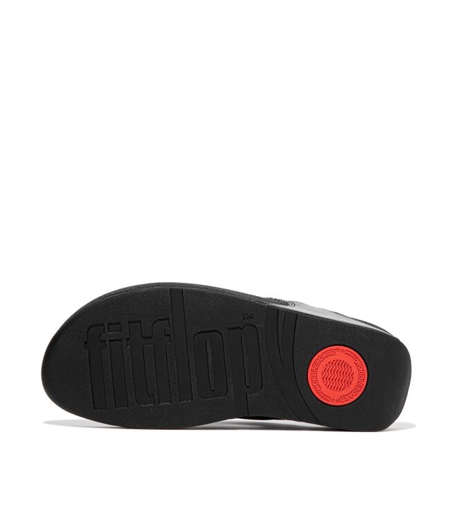 FitFlop lulu toe post - geo glitz all black Direct leverbaar uit de webshop van www.meijerink-schoenen.nl/