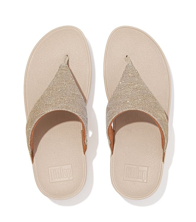 FitFlop lulu toe post - geo glitz platino Direct leverbaar uit de webshop van www.meijerink-schoenen.nl/