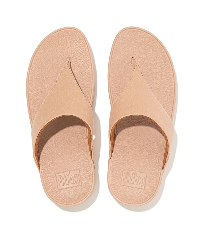 FitFlop lulu toe post - sparkle nude Direct leverbaar uit de webshop van www.meijerink-schoenen.nl/