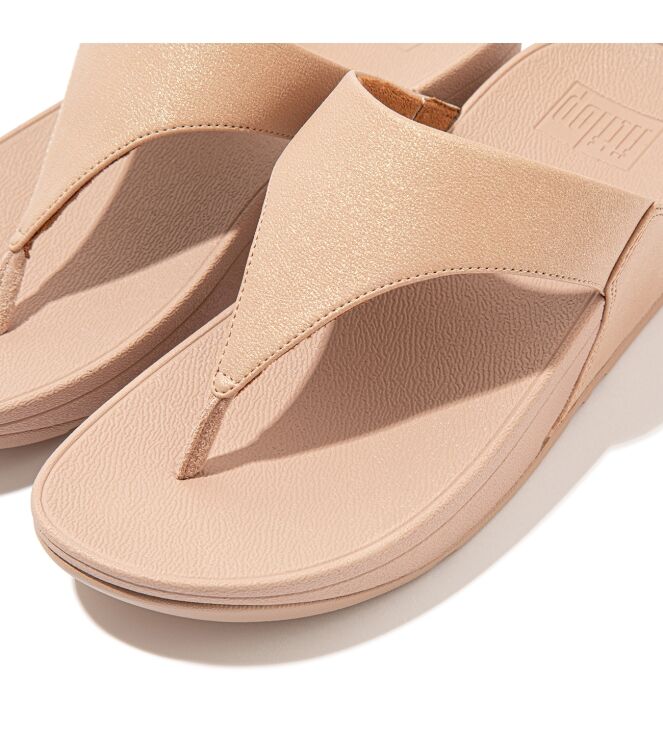 FitFlop lulu toe post - sparkle nude Direct leverbaar uit de webshop van www.meijerink-schoenen.nl/