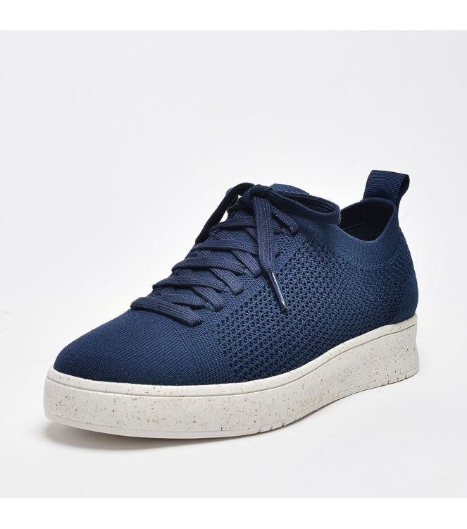 FitFlop rally e01 sneaker - knit midnight navy Direct leverbaar uit de webshop van www.meijerink-schoenen.nl/