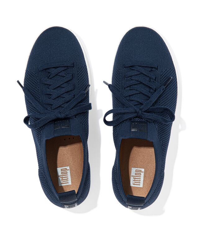 FitFlop rally e01 sneaker - knit midnight navy Direct leverbaar uit de webshop van www.meijerink-schoenen.nl/