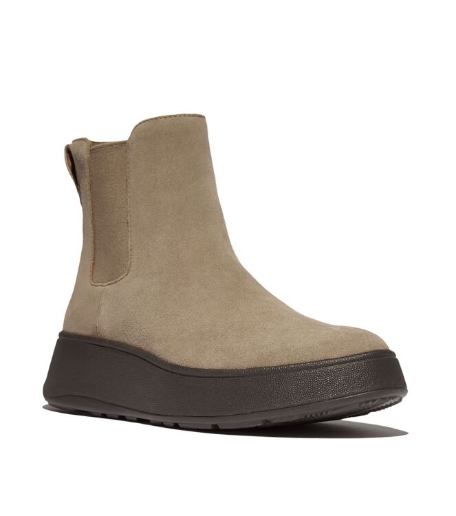 FitFlop f-mode suede flatform chelsea boots taupe Direct leverbaar uit de webshop van www.meijerink-schoenen.nl/