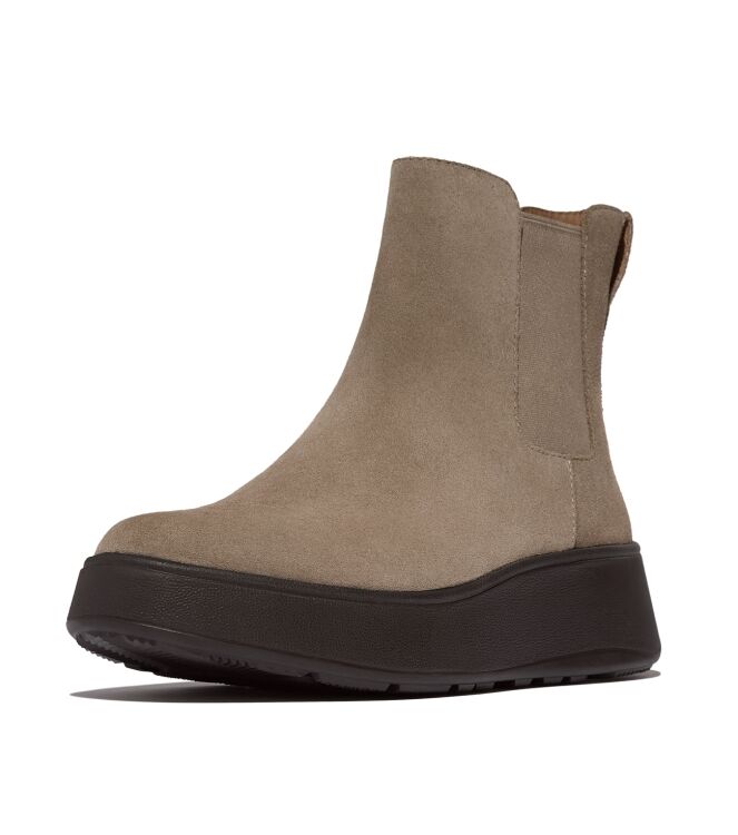 FitFlop f-mode suede flatform chelsea boots taupe Direct leverbaar uit de webshop van www.meijerink-schoenen.nl/