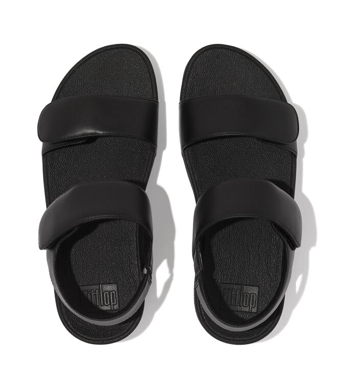 FitFlop lulu adjustable leather back-strap sandals all black Direct leverbaar uit de webshop van www.meijerink-schoenen.nl/