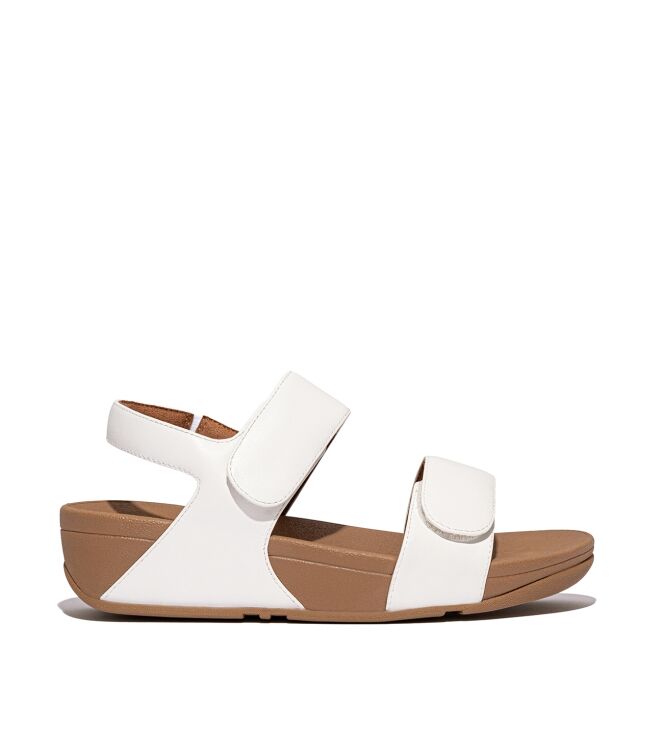 FitFlop lulu adjustable leather back-strap sandals urban white Direct leverbaar uit de webshop van www.meijerink-schoenen.nl/