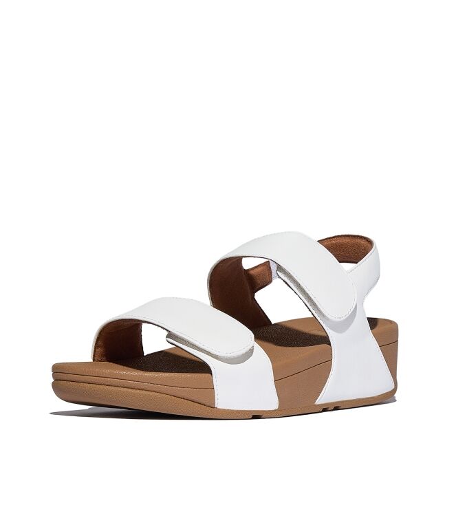 FitFlop lulu adjustable leather back-strap sandals urban white Direct leverbaar uit de webshop van www.meijerink-schoenen.nl/
