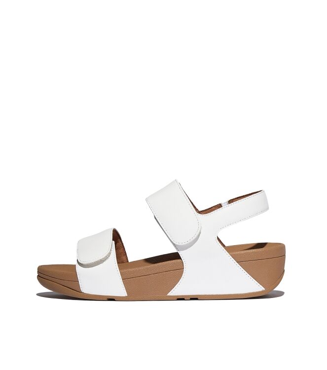 FitFlop lulu adjustable leather back-strap sandals urban white Direct leverbaar uit de webshop van www.meijerink-schoenen.nl/