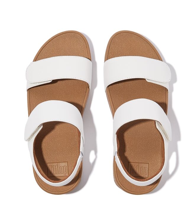 FitFlop lulu adjustable leather back-strap sandals urban white Direct leverbaar uit de webshop van www.meijerink-schoenen.nl/