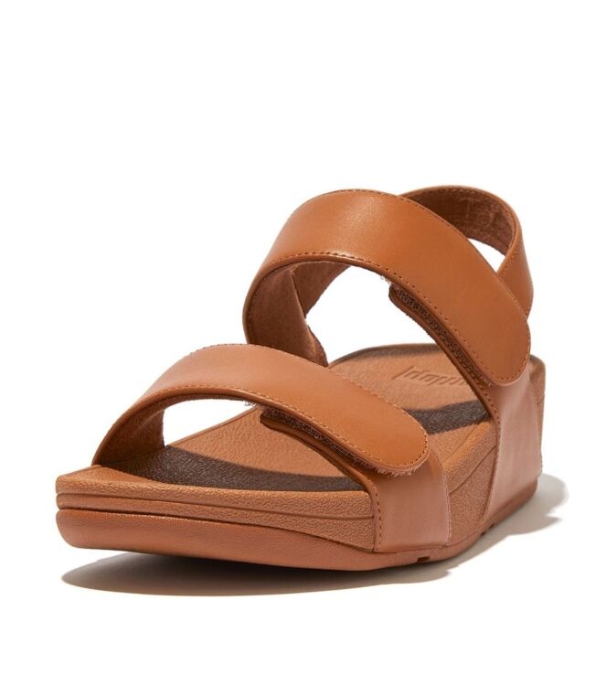FitFlop lulu adjustable leather back-strap sandals light tan Direct leverbaar uit de webshop van www.meijerink-schoenen.nl/