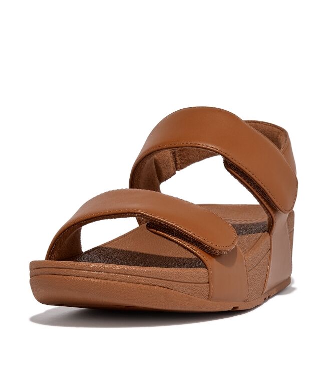FitFlop lulu adjustable leather back-strap sandals light tan Direct leverbaar uit de webshop van www.meijerink-schoenen.nl/