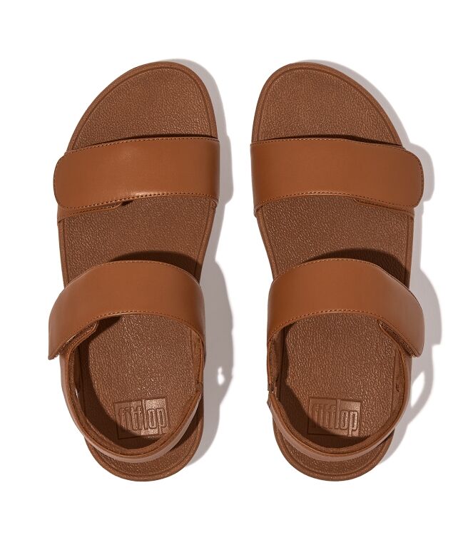 FitFlop lulu adjustable leather back-strap sandals light tan Direct leverbaar uit de webshop van www.meijerink-schoenen.nl/