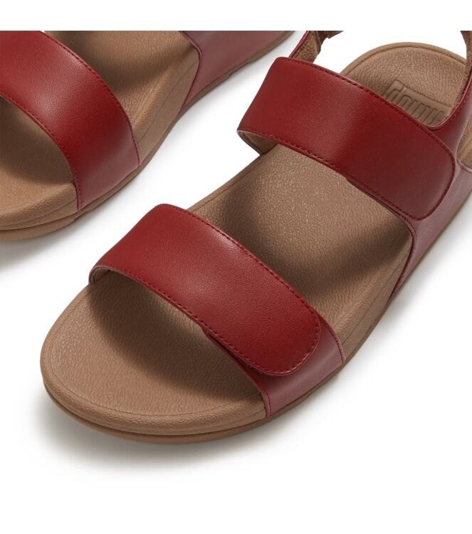 FitFlop lulu adjustable leather back-strap sandals burnt berry Direct leverbaar uit de webshop van www.meijerink-schoenen.nl/