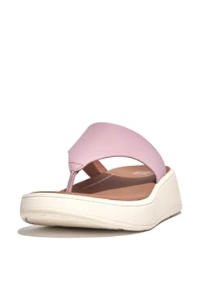 FitFlop F-Mode Leather Flatform Toe-Post Sandals 