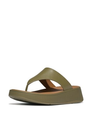 FitFlop F-Mode Leather Flatform Toe-Post Sandals 