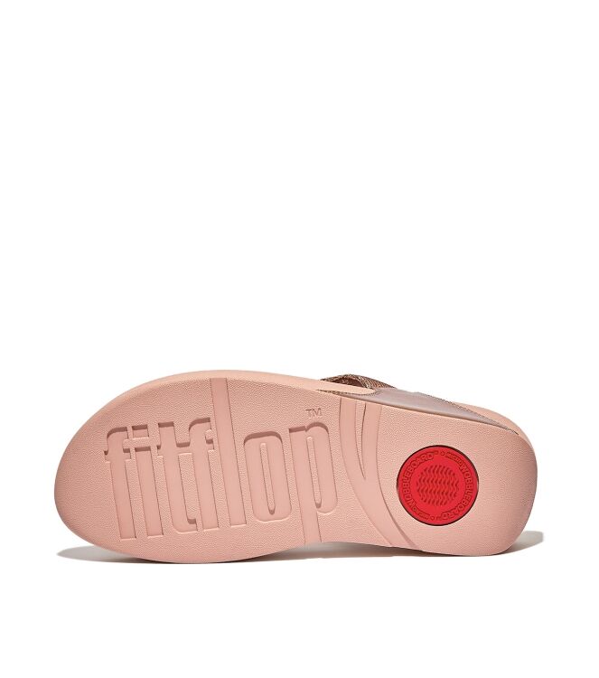 FitFlop lulu shimmerlux toe-post sandals rose gold Direct leverbaar uit de webshop van www.meijerink-schoenen.nl/